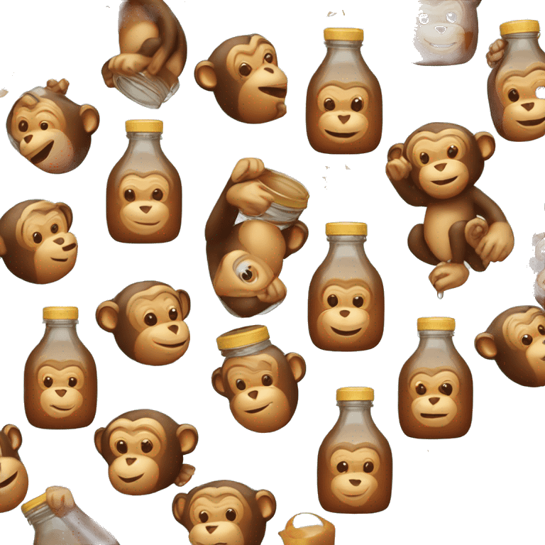 Monkey covered in maple syrup emoji