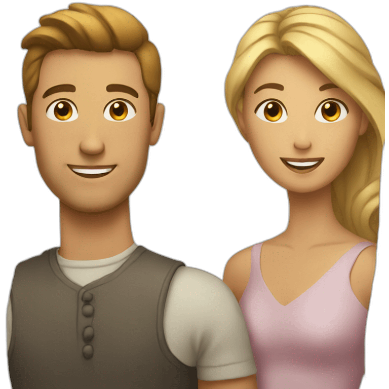 Homme avec femme emoji