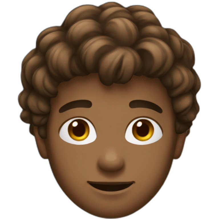 garçon cheveux brun emoji