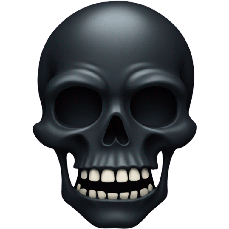 Scary, dark skull emoji