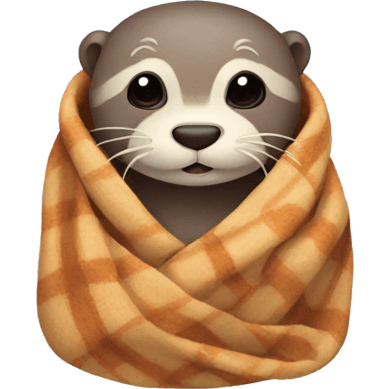 otter cozy in blanket emoji