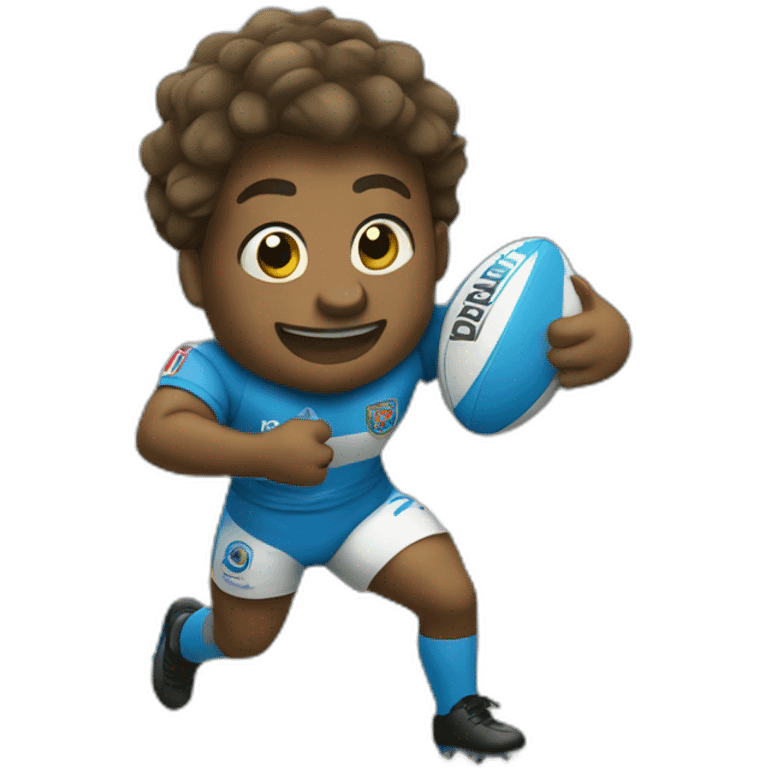 Un  animal Jabali jugando rugby emoji