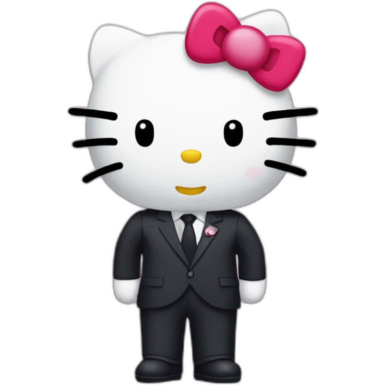 Hello kitty qui embrasse macron emoji