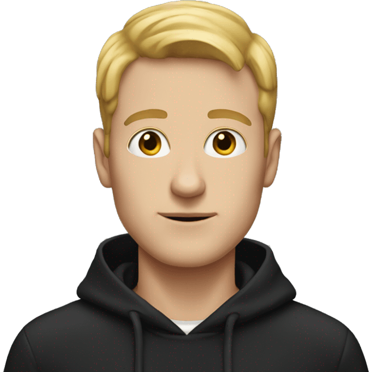 Tall white man with black hoodie emoji