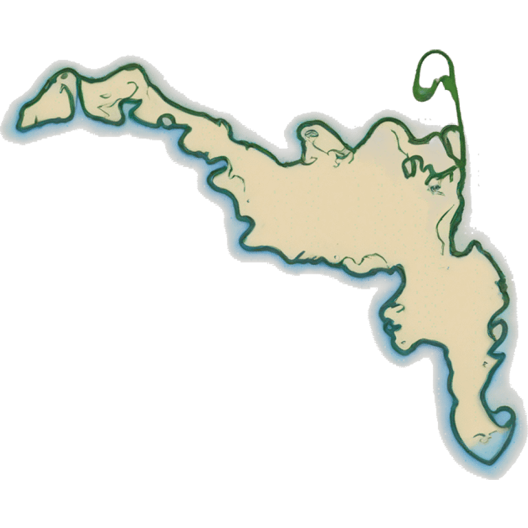 Outline of Nantucket Island, Massachusetts  emoji