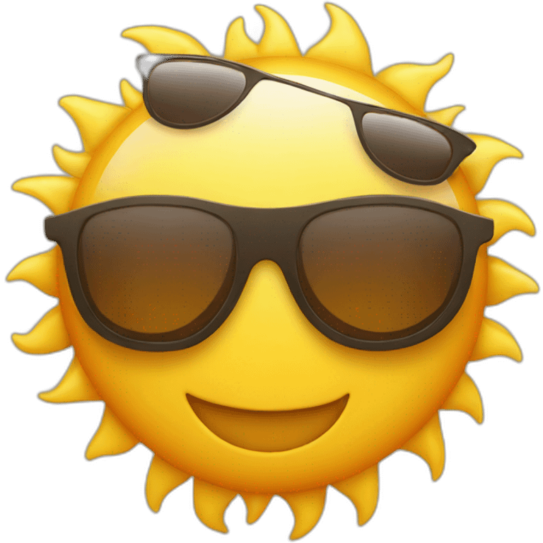 Sun wearing sunglasses emoji