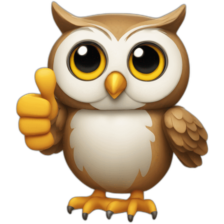 owl-thumbs-up emoji