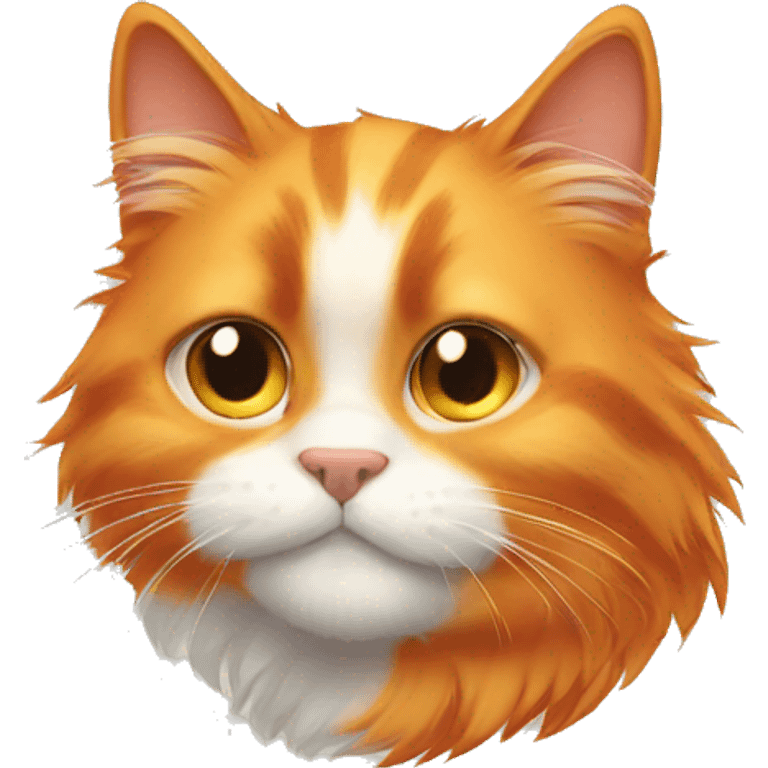 Fluffy orange cat emoji