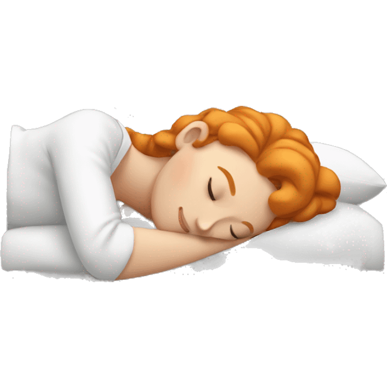 Ginger pretty woman sleeping emoji