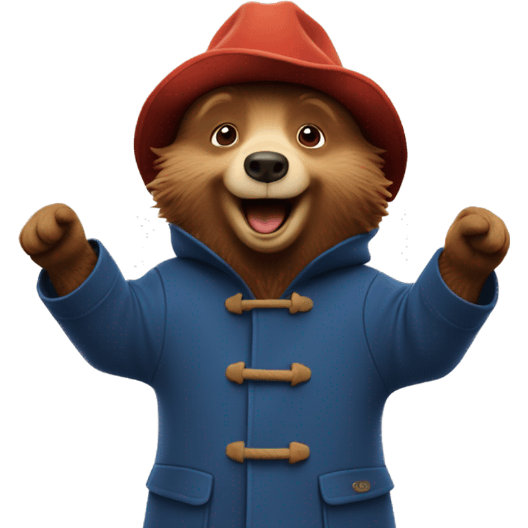 Paddington bear looking excited  emoji