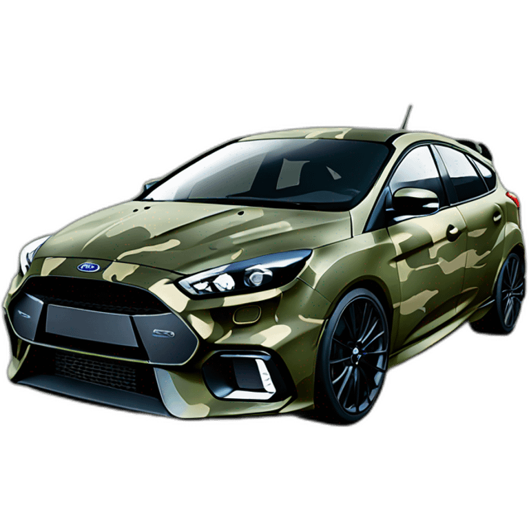 Ford focus rs en camouflage militaire emoji