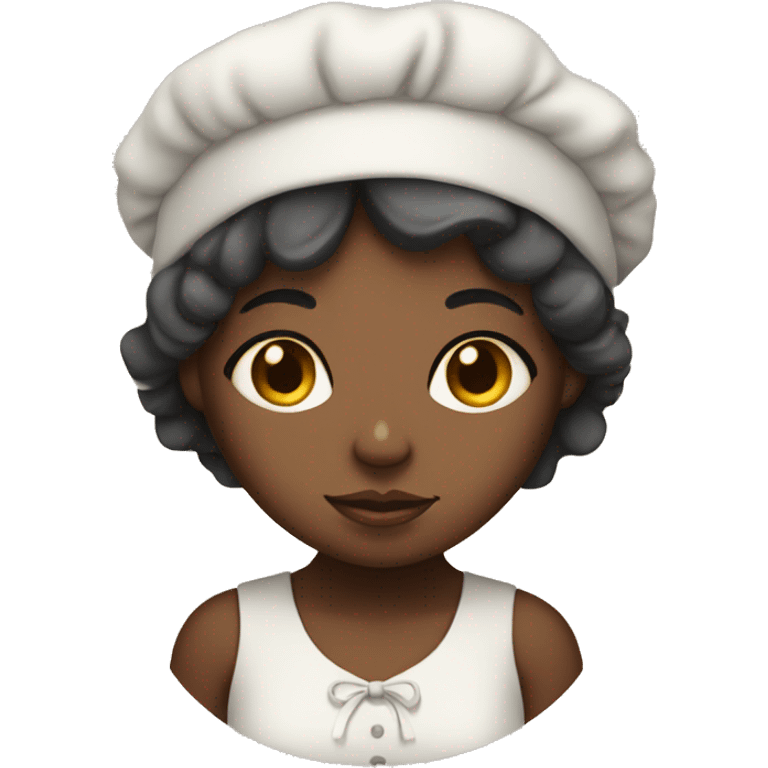 Sleepy black girl with a bonnet   emoji