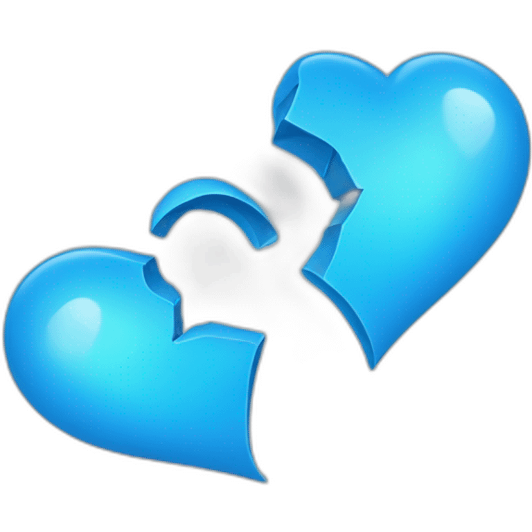 Blue heart break  emoji