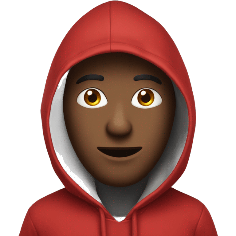 Chipmuck with red hoodie emoji