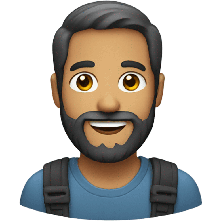 smiling male with beard emoji