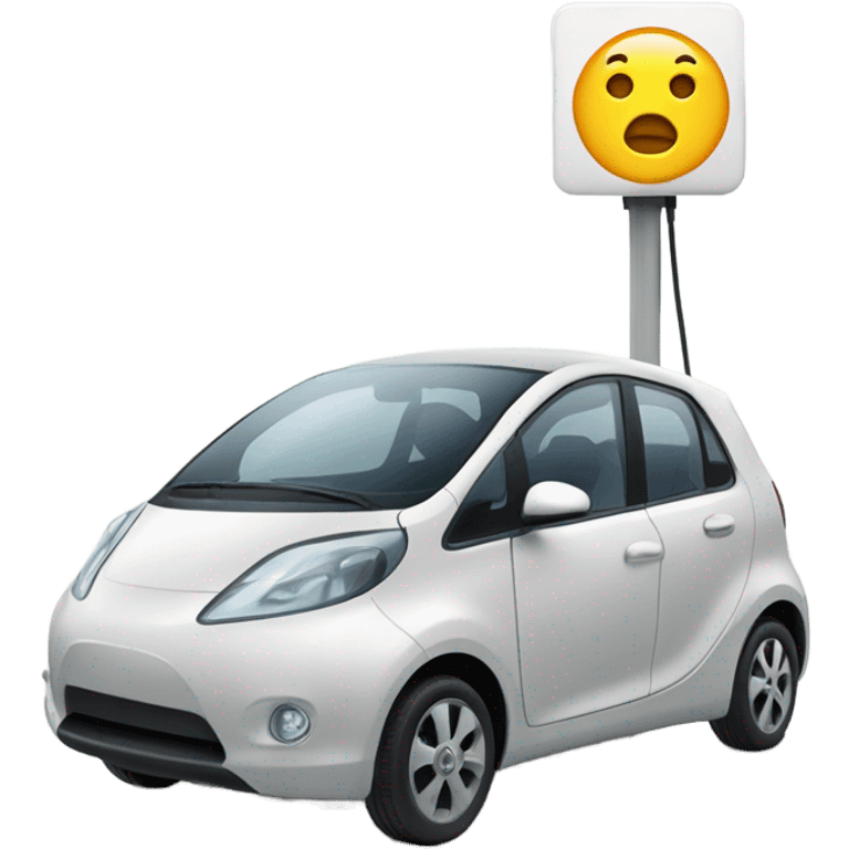 voiture électrique en charge emoji