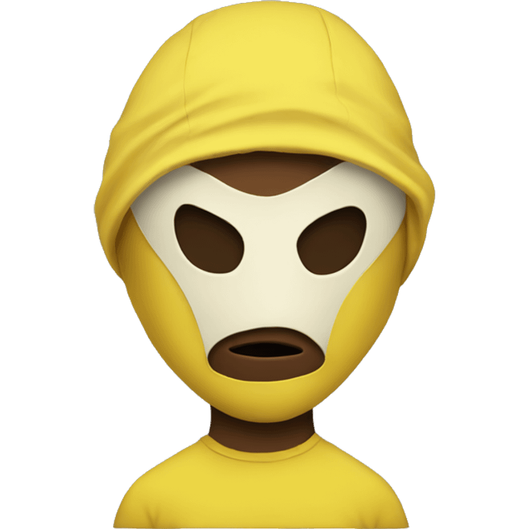 Yellow mask emoji