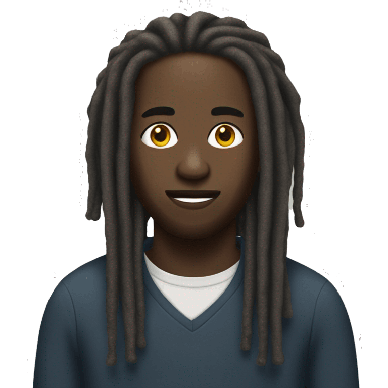 black man with dreads emoji