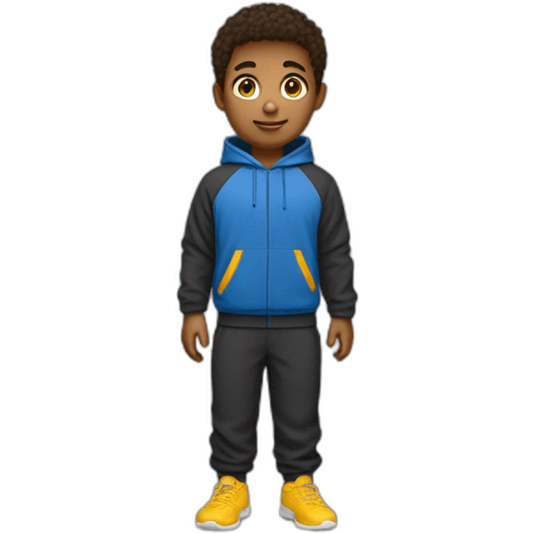 boy wearing a tracksuit full body emoji