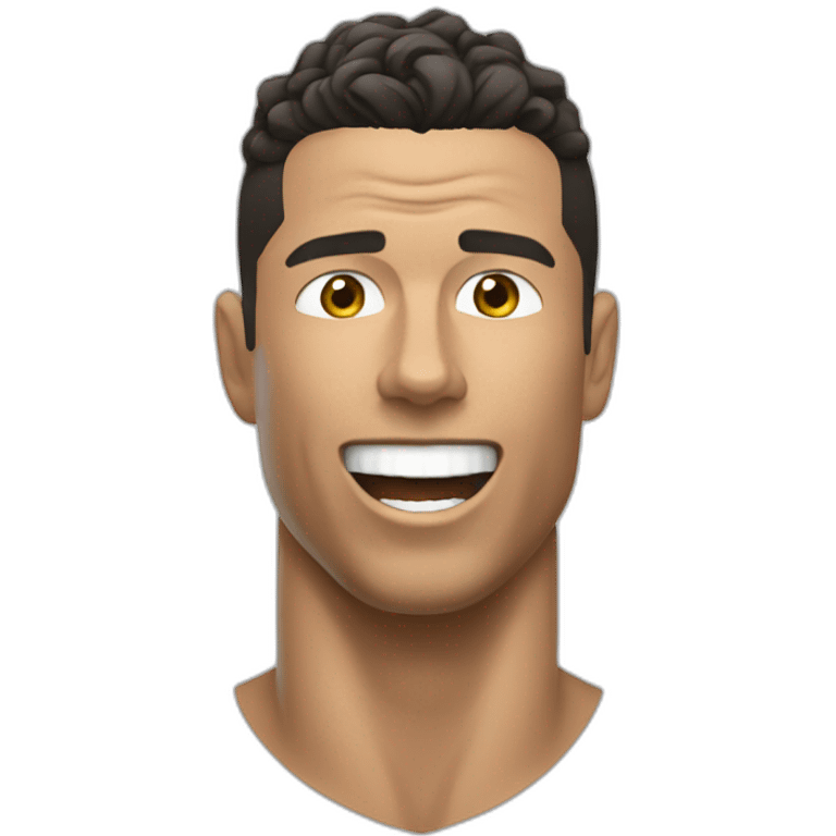 Ronaldo haciendo el siu emoji