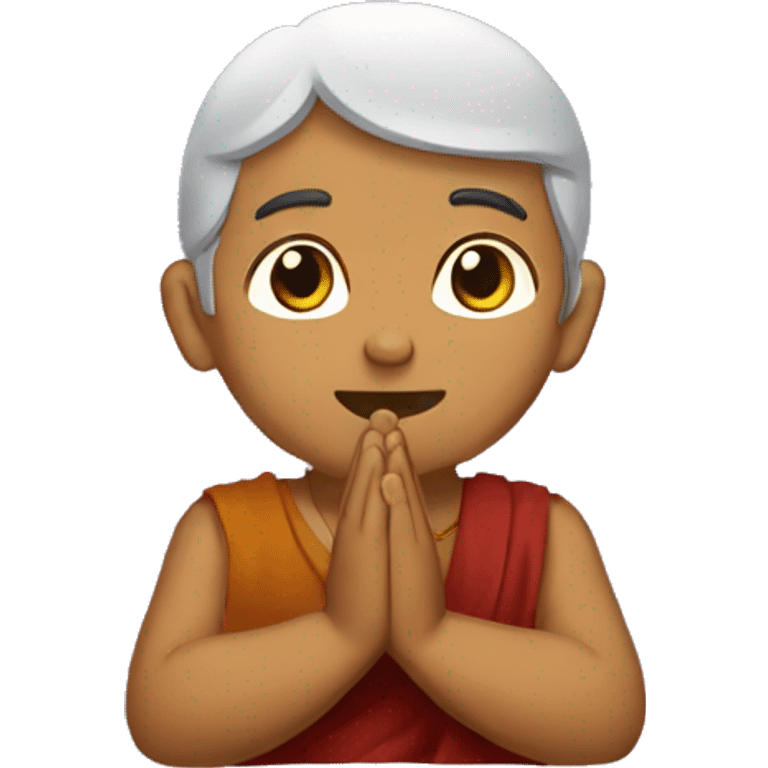 Desi indian people praying to god emoji