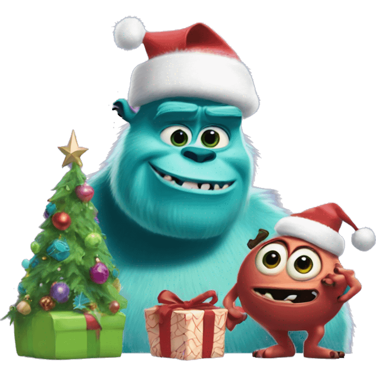 Monsters Inc christmas mood emoji