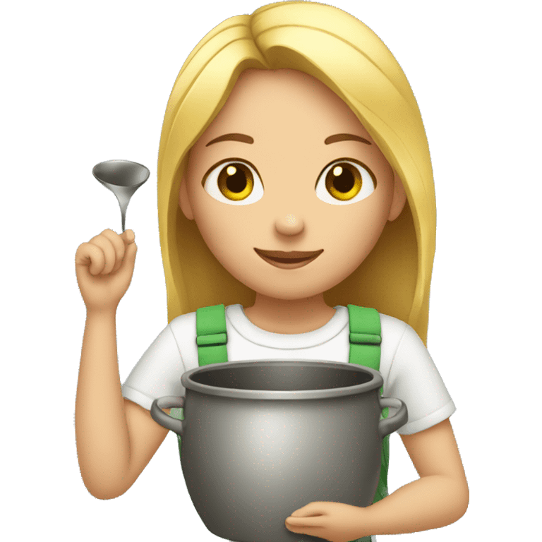 A girl holding a pot   emoji