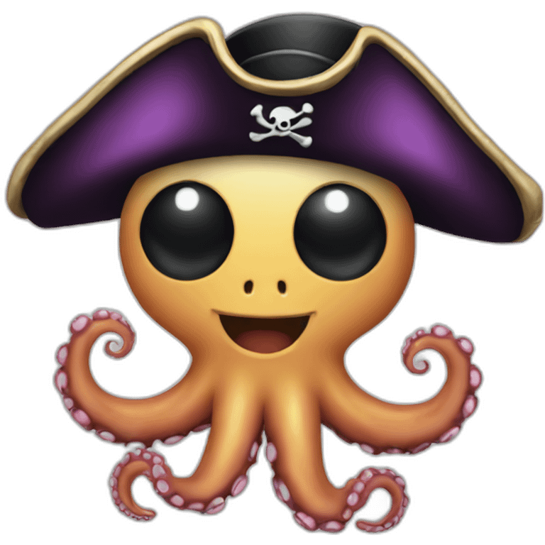 pirate cute octopus emoji