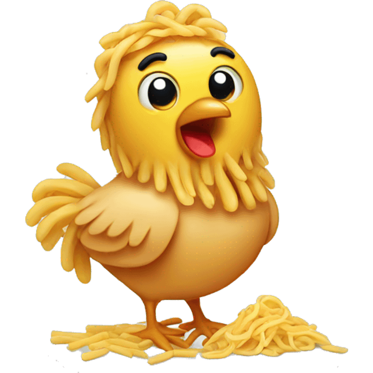 Chicken with pasta emoji