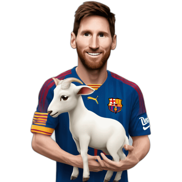 Messi with a goat emoji