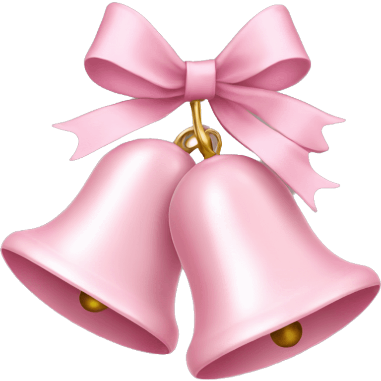 Light pink Christmas bells emoji