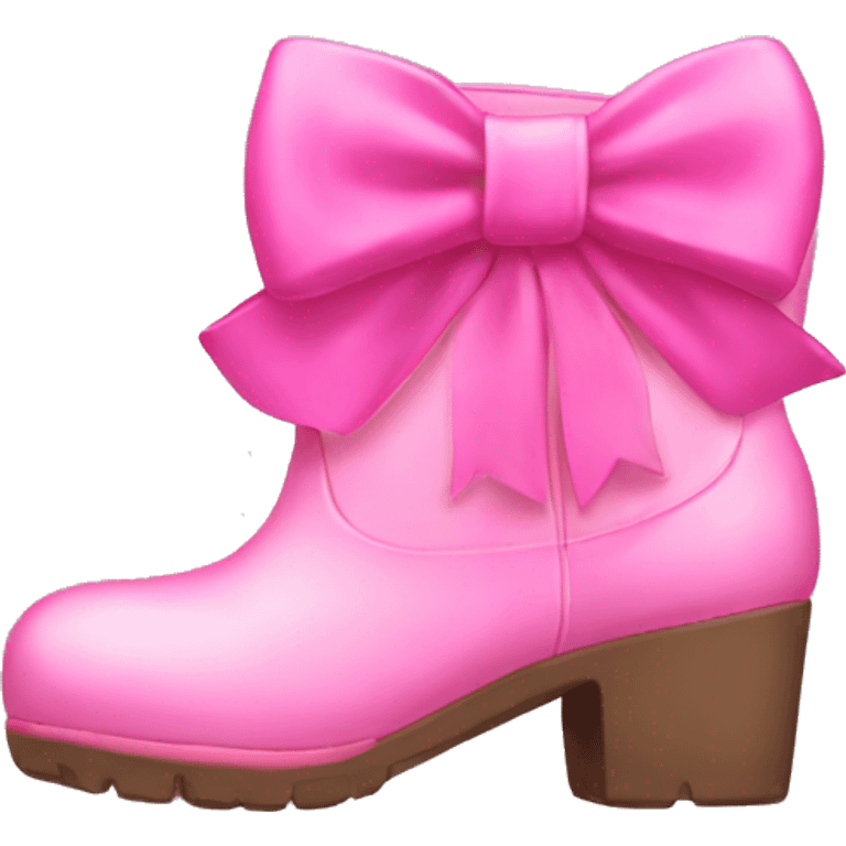 Pink bow boots emoji