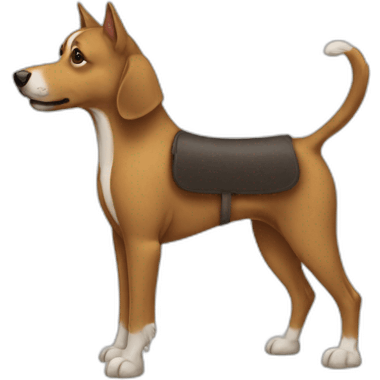 Chien sur cheval emoji