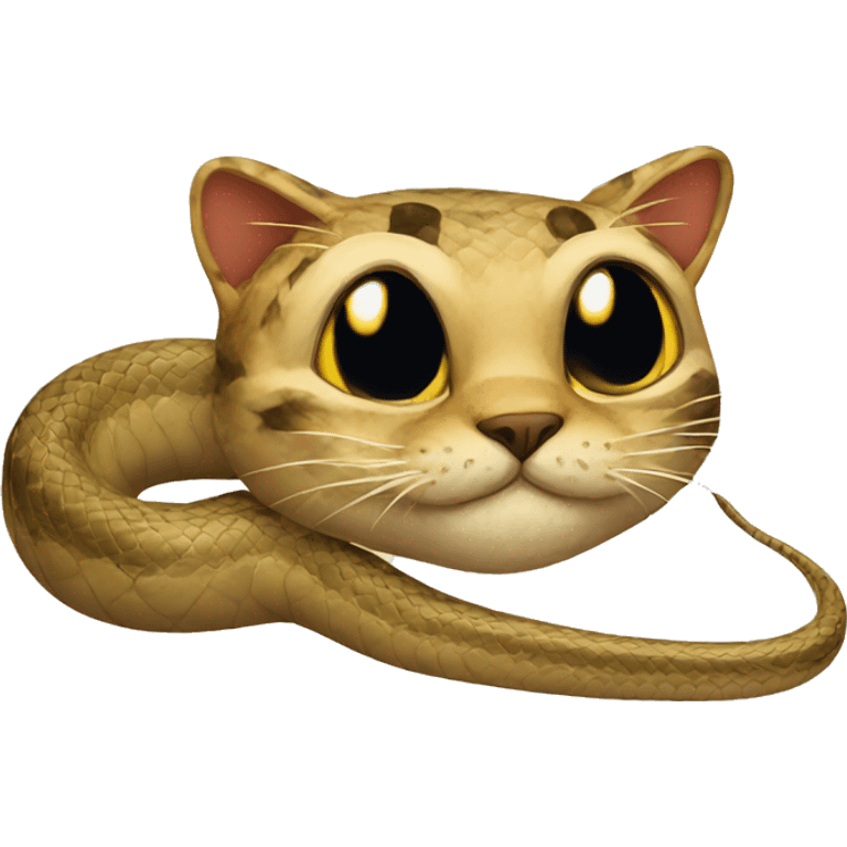 snake with cats head  emoji