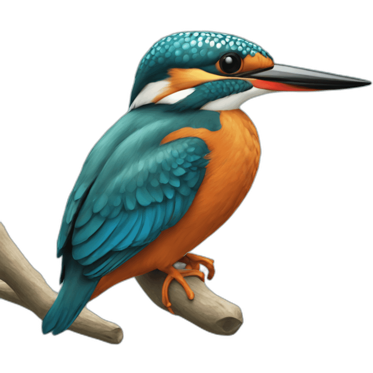 À Kingfisher diving emoji