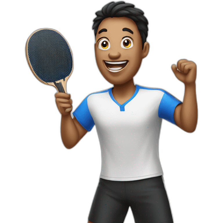 excited ping-pong player emoji