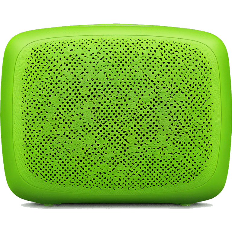 Realistic lime  green portable smart speaker isolated. emoji