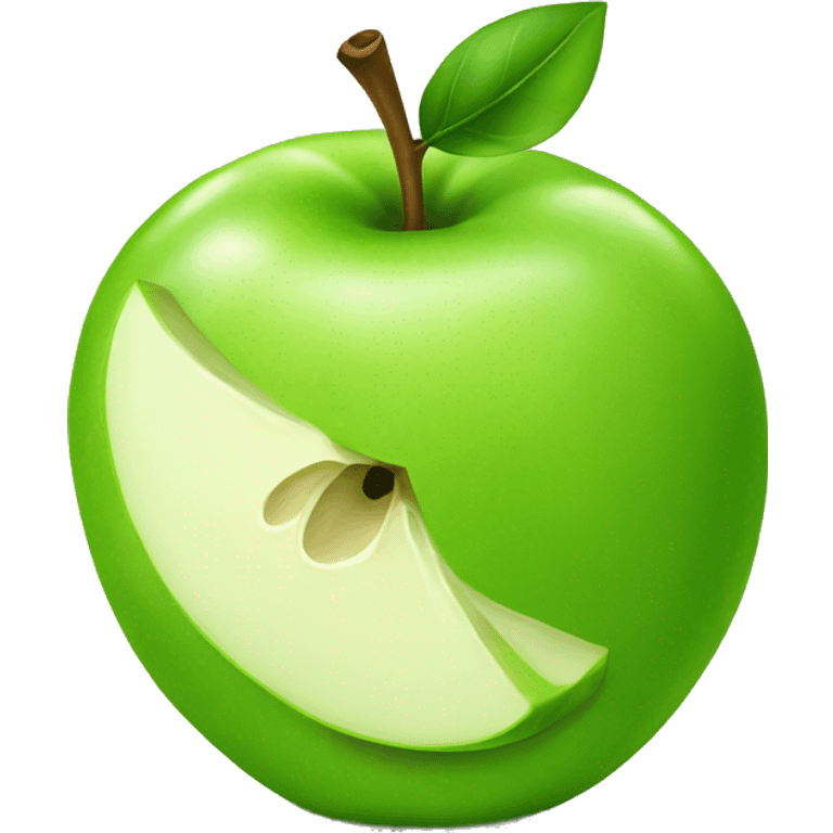 Green apple emoji