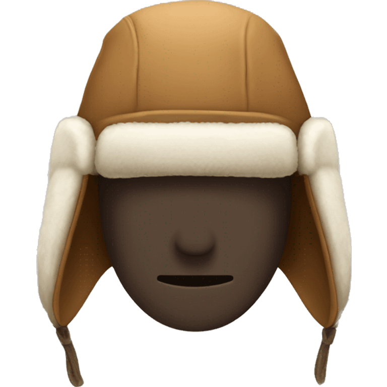 Trapper hat with ear flaps emoji