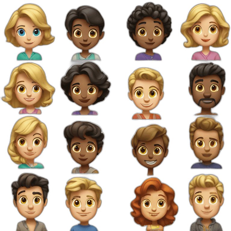 Tous les personnages disney emoji