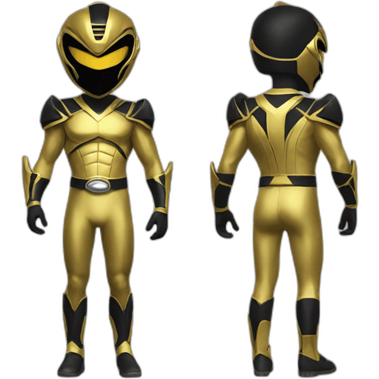 black gold power ranger full body emoji