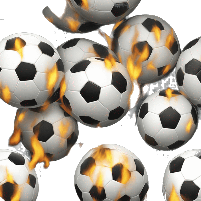 Ballon de football en feu emoji