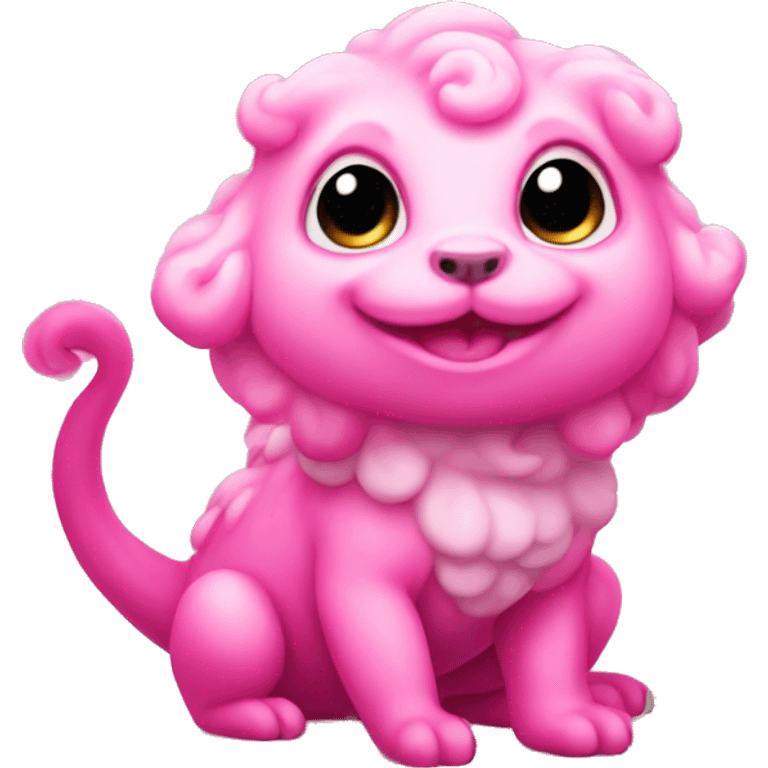 Cute pink acolotl emoji