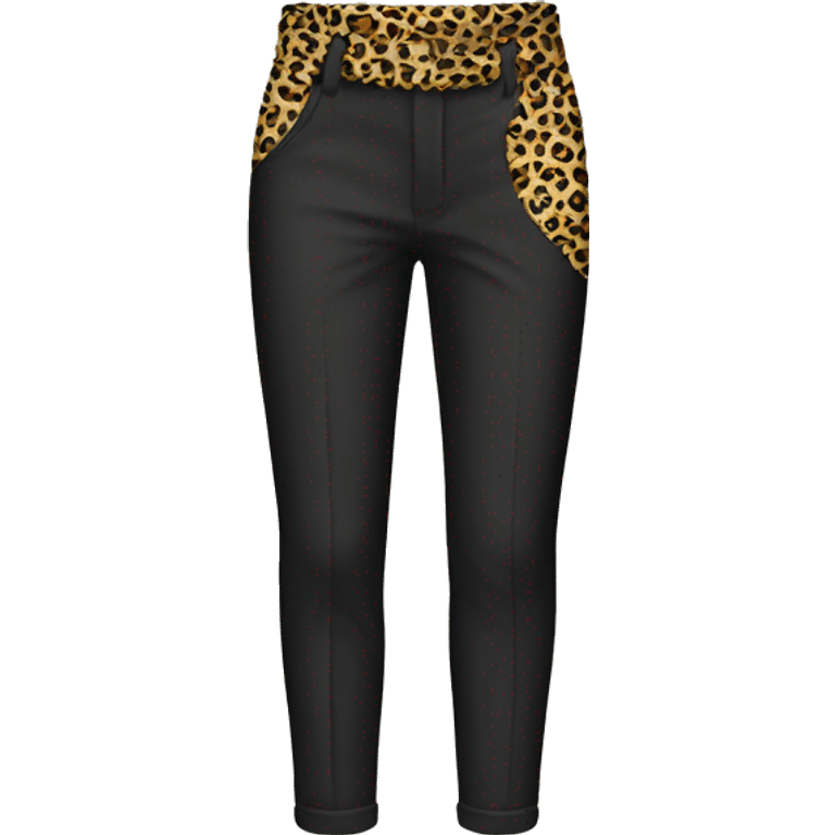 Trousers with leopard print emoji