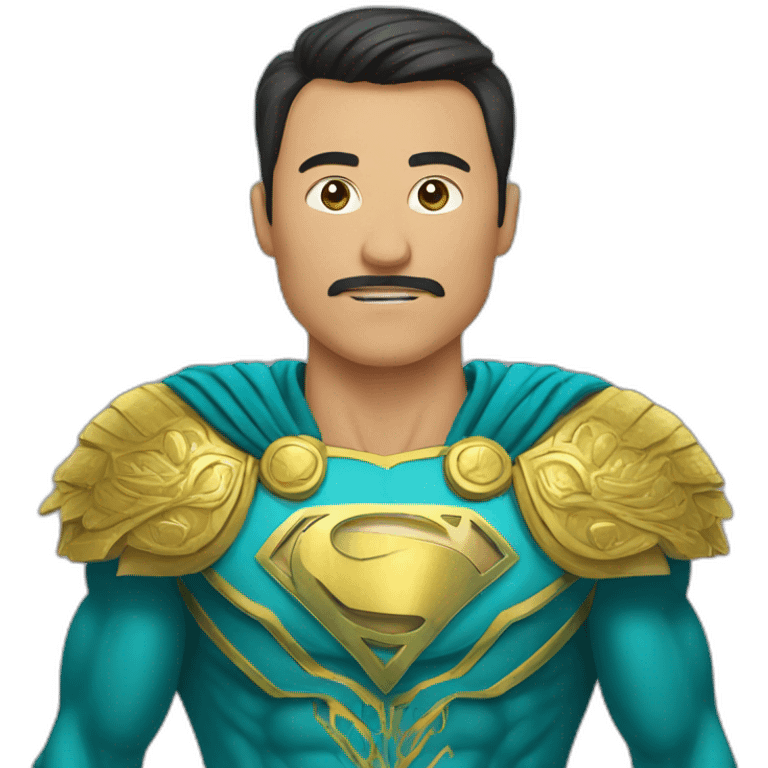 Superhero Kazakhman with ornament of Kazakhstan emoji