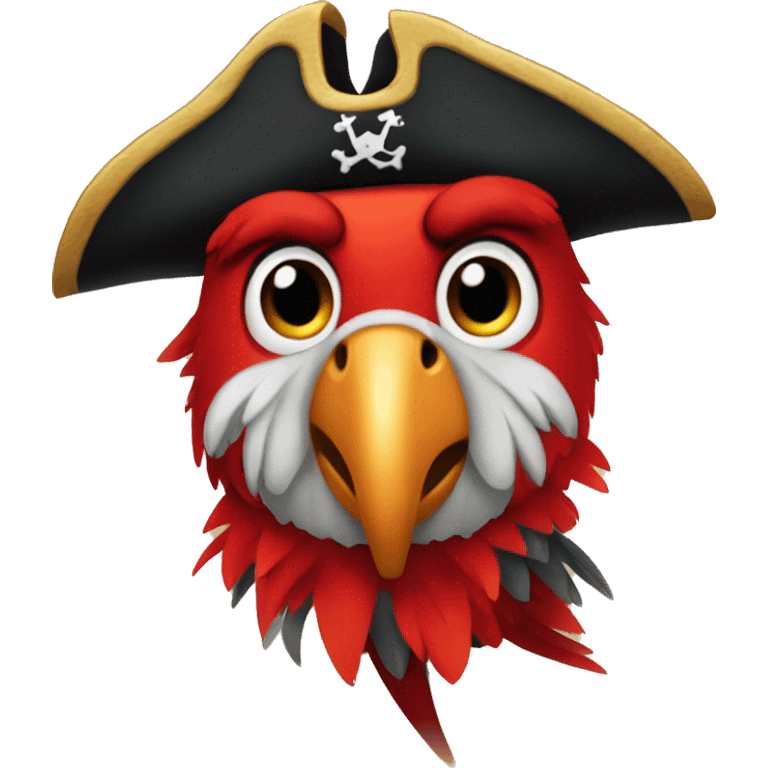 Red parrot pirate emoji