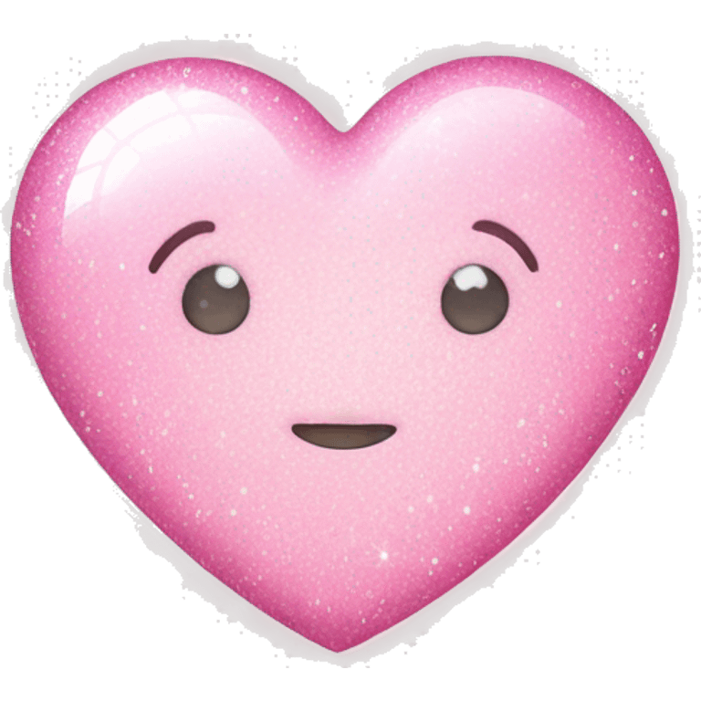 Light pink heart with sparkles on it  emoji