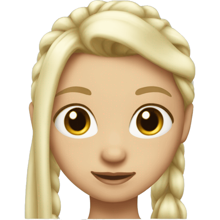 Platinum blonde ponytail girl  emoji