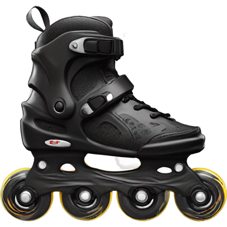 a black rollerblade inline skate, the model called "TWISTER XT" emoji