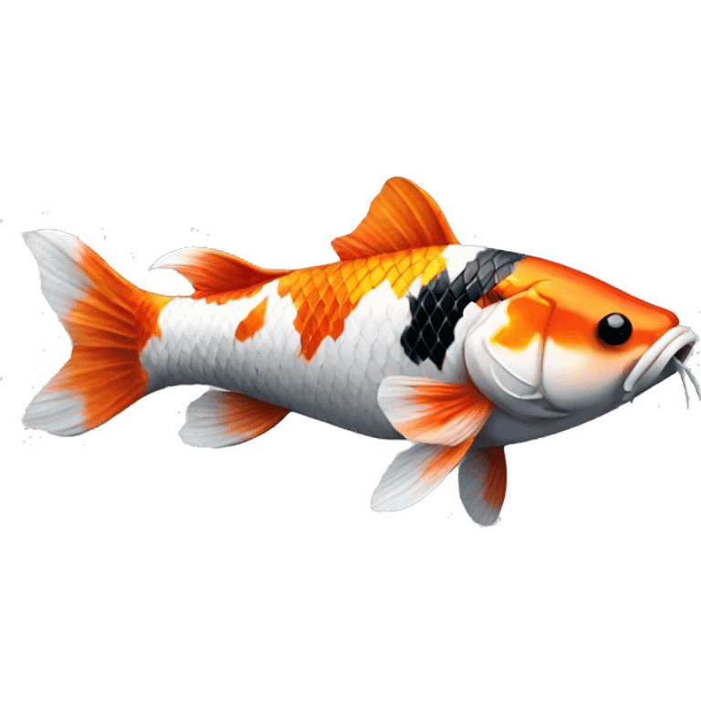 Tri colored realistic koi fish  emoji